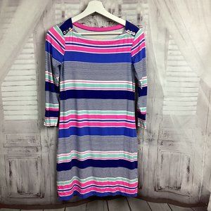 Lilly Pulitzer Stripe Midi Long Sleeve Dress XS